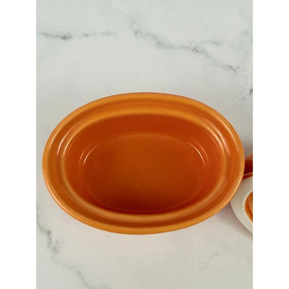 VTG BIA Orange Bunny Rabbit Ramekin 